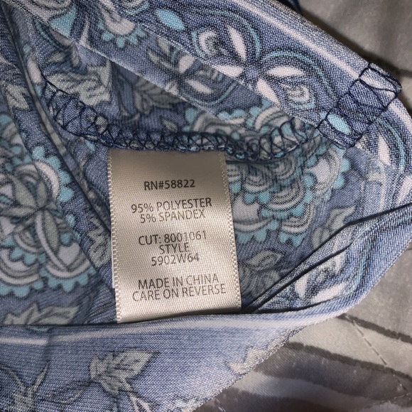 Max Studio Women's Sleeveless Blue Floral Dress Size Large - Picture 5 of 8